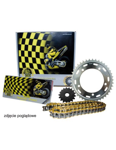 REGINA ZESTAW NAPĘDOWY KTM 950/990 LC8 SUPERMOTO 05-09 (17/41/118/525ZRP) ŁAŃCUCH DO 1300 CMM ZŁOTY (Z-RING), ZĘBATKA P/T