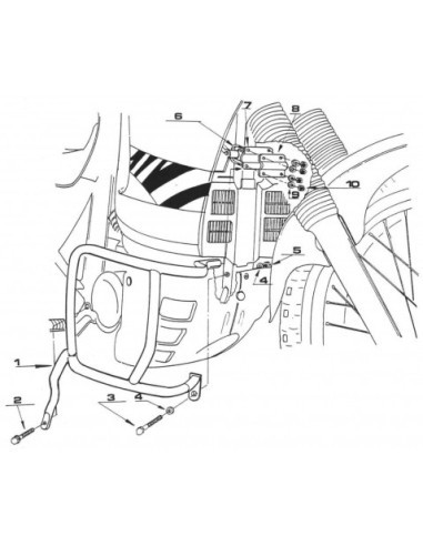 KAPPA GMOLE OSŁONY SILNIKA HONDA XL 600V TRANSALP (97-99) (TN363) CZARNE