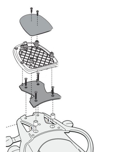 KAPPA STELAŻ KUFRA CENTRALNEGO SUZUKI DL 650 V-STROM (11-16) ( Z PŁYTĄ MONOKEY )