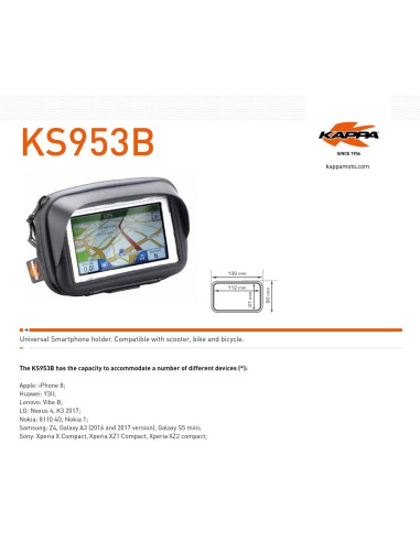 KAPPA TORBA NA GPS / SMARTPHONE 4,3' Z MOCOWANIEM NA KIEROWNICĘ - WYPRZEDAŻ - WYCOFANY Z OFERTY - STD CENA 189,-