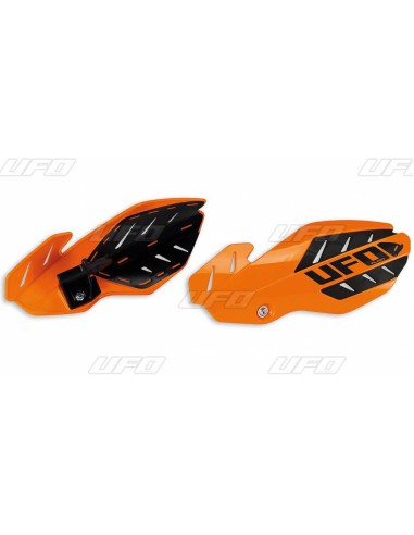 UFO OSŁONY RĄK (HANDBARY) FLAME KTM SX 125 '14-'15, EXC 125 '14-'16, KOLOR POMARAŃCZOWY (Z MOCOWANIAMI)