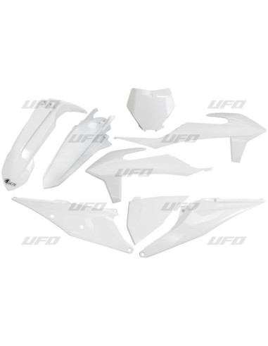 UFO KOMPLET PLASTIKÓW KTM SX 125/150/250 '19-'22, SXF (SX-F) 250/350/450 '19-'22 KOLOR KOLOR BIAŁY (KT522E047)