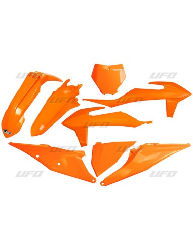 UFO KOMPLET PLASTIKÓW KTM SX 125/150/250 '19-'22, SXF (SX-F) 250/350/450 '19-'22 KOLOR POMARAŃCZOWY (KT522E127)