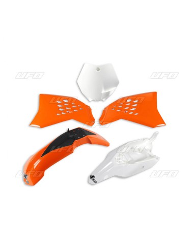 UFO KOMPLET PLASTIKÓW KTM SX 65 12-15 KOLOR OEM (POMARAŃCZOWY/BIAŁY) (KT525E999)