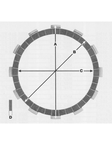 JR EBS PRZEKŁADKI TARCZ SPRZĘGŁOWYCH RM 250 92-93,95, RMX250 92-93