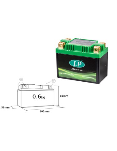 LANDPORT AKUMULATOR LITOWO-JONOWY LIFEPO4 LFP7Z (ML LFP7Z) (107X56X85) (YTZ7S, YTX7ABS, YB9LB) (28,8 WH) (WAGA 600G) (8)