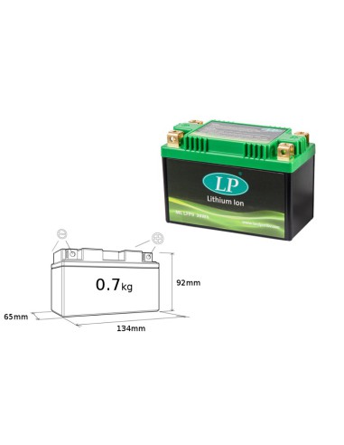 LANDPORT AKUMULATOR LITOWO-JONOWY LIFEPO4 LFP9 (ML LFP9) (134X65X92) (YTX9BS, YT9B4, YT7B4, YT9BBS,YT7BBS) (36 WH) (WAGA 700G)