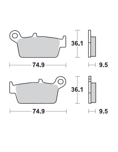 MOTO-MASTER KLOCKI HAMULCOWE KH131 SINTER METAL OEM: 11 (SINTERPRO RACING) HONDA: CR 80-125-250-500, XR 250-400-600-650, Kawa