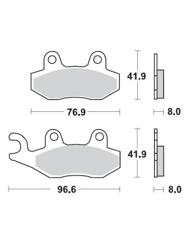 MOTO-MASTER KLOCKI HAMULCOWE KH135 / KH214 SINTER METAL OEM: 11 (SINTERPRO RACING) KAWASAKI: KX 125-250-500, KDX 200-250,