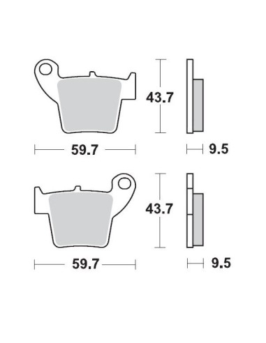 MOTO-MASTER KLOCKI HAMULCOWE KH346 SINTER METAL OEM: 11 (SINTERPRO RACING) CR 125-250, CRF 450