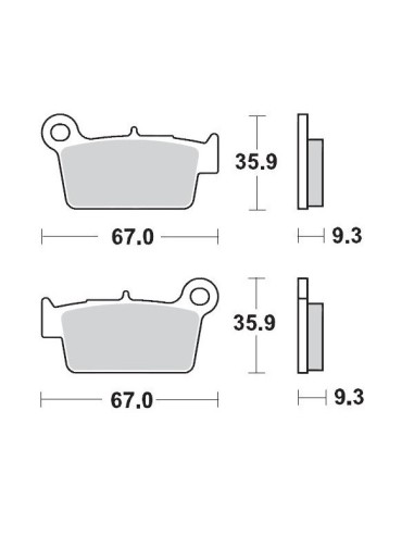 MOTO-MASTER KLOCKI HAMULCOWE KH367 SINTER METAL OEM: 11 (SINTERPRO RACING) KAWASAKI KXF 250 04-, KLX 450 07-, KXF 450 04-, KXE