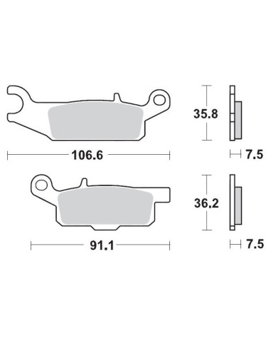 MOTO-MASTER KLOCKI HAMULCOWE KH444 SINTER METAL OEM: 11 (SINTERPRO RACING) YAMAHA: YFM 700 GRIZZLY PRZÓD-PRAWY