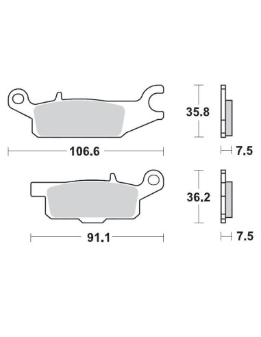 MOTO-MASTER KLOCKI HAMULCOWE KH443 SINTER METAL OEM: 11 (SINTERPRO RACING) YAMAHA: YFM 700 GRIZZLY PRZÓD-LEWY