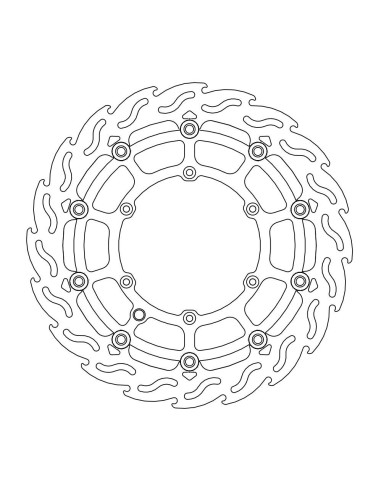 MOTO-MASTER PROMOCJA TARCZA HAMULCOWA PŁYWAJĄCA FLAME PRZÓD SUPERMOTO 320MM KTM/HUSQVARNA/HUSABERG