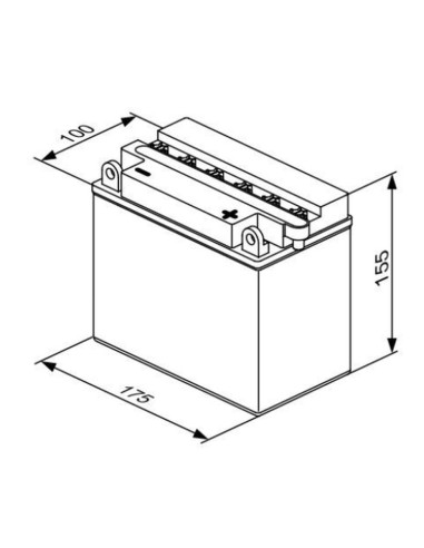 M AKUMULATOR YB16L-B (BEZ ELEKTROLITU)