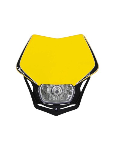 RACETECH (RTECH) LAMPA PRZEDNIA V-FACE KOLOR ŻÓŁTY/CZARNY