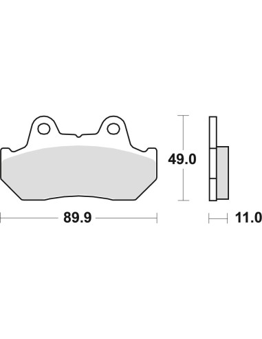 TRW LUCAS KLOCKI HAMULCOWE KH69/3 ORGANIC HONDA CBR 600 / XL 600 V 87-90, CX 650 / TURBO 83-85, CB 750 / CB 900 BOLDOR 81-83, VT