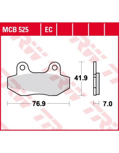 TRW LUCAS KLOCKI HAMULCOWE KH86 ORGANIC HONDA NSR 50 89-96, NSR 80 87-92, FS 125 SONIC 03-, PRZÓD (PROMOCJA)