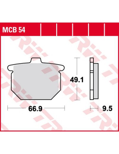 TRW LUCAS KLOCKI HAMULCOWE KH31 ORGANIC HONDA CX 500 79-84, CB 750 77-81, CB 900 79-81, CBX 1000 '79, GL 1000 / 1100 78-81,