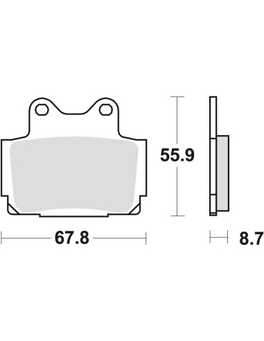 TRW LUCAS KLOCKI HAMULCOWE KH104 ORGANIC YAMAHA TZR 125 88-92, FZS 600 98-03, SRX 600 86-95, XJ 600 / DIVERSION 92-03, PRZÓD /