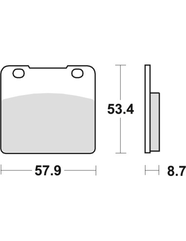 TRW LUCAS KLOCKI HAMULCOWE KH103 ORGANIC SUZUKI VS 1400 87-03, GSXF 1100 88-92, VS 800 92-03, VS 600 94-97, YAMAHA SRX 250