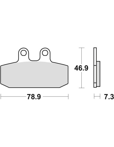 TRW LUCAS KLOCKI HAMULCOWE KH256 ORGANIC APRILIA RX 125 85-89, TUAREG 350 / 600 86-89, HONDA NSR 125 88-03, CRM 125 90-99, KTM