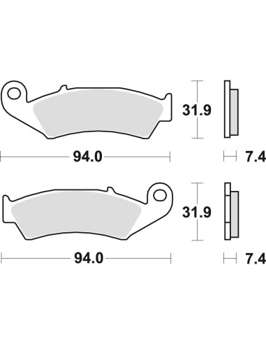 TRW LUCAS KLOCKI HAMULCOWE KH125 SPIEK METALICZNY SINTER OFFROAD (WYCZYNOWE) HONDA CR 125 / 250 87-94, NX / XR 250 88-95, CR 500