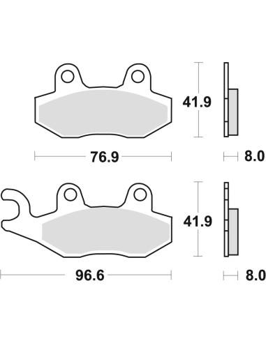 TRW LUCAS KLOCKI HAMULCOWE KH135 KH214 ORGANIC APRILIA SX 125 18-, HONDA NSR 150 02-, KAWASAKI KLX 125 10-13, KDX 250 90-94, KLX