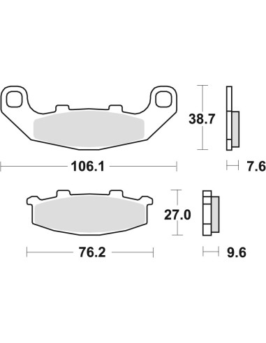 TRW LUCAS KLOCKI HAMULCOWE KH141 ORGANIC KAWASAKI GPZ 500 94-04, ZR 550 91-95, SUZUKI RGV 250 91-92, GSX 1100 G 94-95, PRZÓD/TYŁ