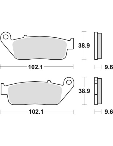 TRW LUCAS KLOCKI HAMULCOWE KH142 KH226 ORGANIC HONDA VFR 750 88-97, CBR 1000F 89-92, GL 1500 F6C 97-03, TRIUMPH TIGER 900 99-01,