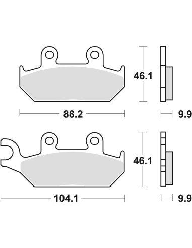 TRW LUCAS KLOCKI HAMULCOWE KH172 ORGANIC YAMAHA XT 600 90-03, XTZ 660 91-99, PRZÓD (PROMOCJA)