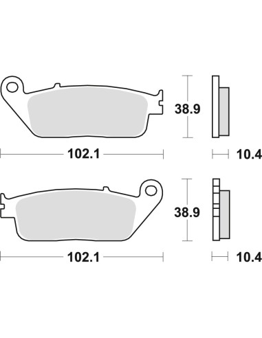 TRW LUCAS KLOCKI HAMULCOWE KH196 ORGANIC HONDA CBR 1000F, 90-92 ST 1100 90-95, YAMAHA MT-01 05-12, TYŁ