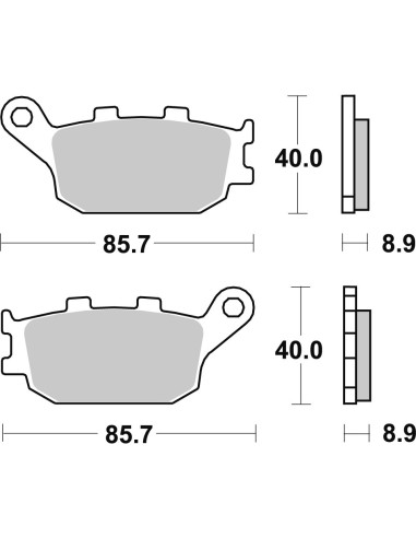 TRW LUCAS KLOCKI HAMULCOWE KH174 ORGANIC HONDA CBF 500 04-08, CB 600 HORNET 98-15, CBF 600 04-13, CBR / RR 600 91-07, NC 700 /