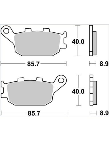 TRW LUCAS KLOCKI HAMULCOWE KH174 SINTER STREET HONDA CBF 500 04-08, CB 600 HORNET 98-15, CBF 600 04-13, CBR / RR 600 91-07, NC