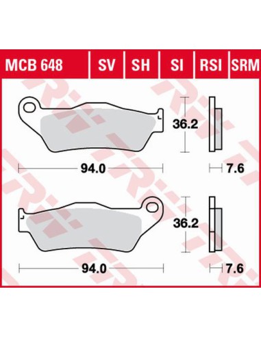 TRW LUCAS KLOCKI HAMULCOWE KH181 SINTER STREET BMW R 1200 HP2 04-10 R-NINE T '13-, K 1300 GT 09-15, KTM EXC 525 03-07, LC4 ADV