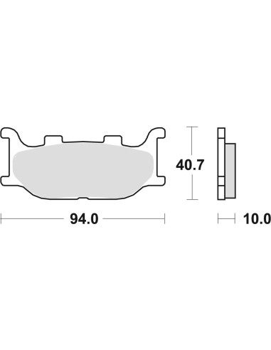 TRW LUCAS KLOCKI HAMULCOWE KH199 ORGANIC YAMAHA XV / XVS VIRAGO 125 97-04, FZ6 04-10, XJ6 09-16, MT-03 06-14, XVS 1100 / 1300