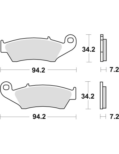 TRW LUCAS KLOCKI HAMULCOWE KH185 KH389 ORGANIC HONDA XL 125 03-08, XR 400 96-03, XLV 650 TRANSALP 97-13, XRV 750 AFRICA TWIN