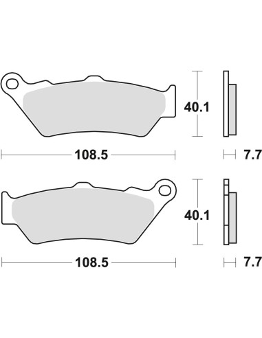 TRW LUCAS KLOCKI HAMULCOWE KH209 KH209/2 ORGANIC APRILIA PEGASO 650 97-10, ETV100 CAPONORD 01-09, BMW F 650 /CS / GS / DAKAR /