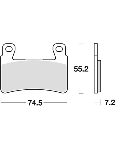 TRW LUCAS KLOCKI HAMULCOWE KH265 KH296 ORGANIC HONDA CB 1300 F 03-04, HYOSUNG GT 650 09-17, PRZÓD (PROMOCJA)