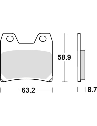 TRW LUCAS KLOCKI HAMULCOWE KH348 ORGANIC YAMAHA FZS 1000 FAZER 01-05, XJR 1300 02-16, TYŁ (PROMOCJA)