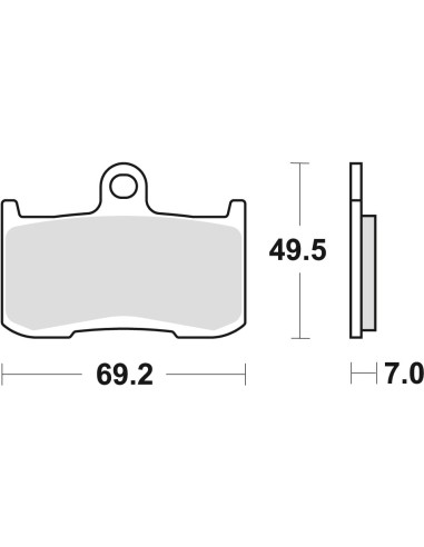 TRW LUCAS KLOCKI HAMULCOWE KH347 ORGANIC KAWASAKI Z 800 13-17, Z 900 17-21, Z 1000 03-06, SUZUKI GSX 750 17-21, GSX 1300 07-10,