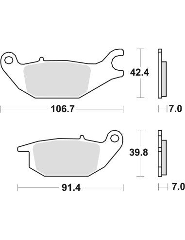 TRW LUCAS KLOCKI HAMULCOWE KH343 ORGANIC HONDA CBR 125 04-10, XL 125 V VARADERO 01-13, YAMAHA YZF 150 14-, TYŁ