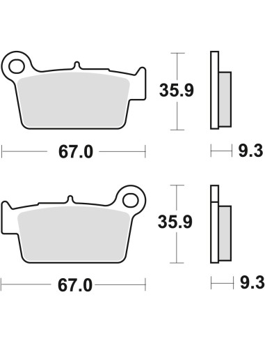 TRW LUCAS KLOCKI HAMULCOWE KH367 SINTER OFFROAD (WYCZYNOWE) KAWASAKI KXF 250 04-, KLX 450 07-, KXF 450 04-, KXE 450 10-, SUZUKI