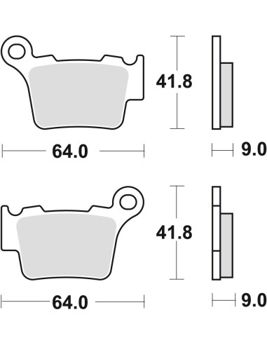 TRW LUCAS KLOCKI HAMULCOWE KH368 SINTER OFFROAD (WYCZYNOWE) BMW G 450 X / SMR 08-11, KTM EXC / SX 125 04-16, EXC / SX 250 03-17,