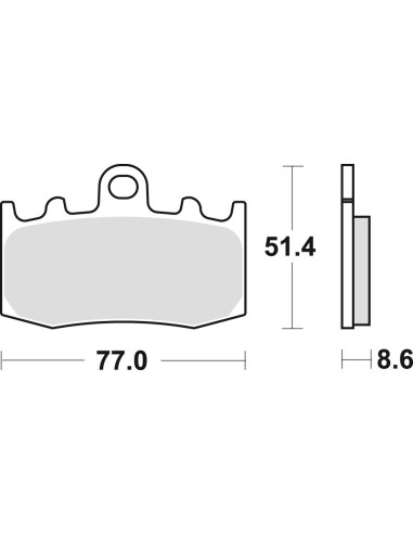 TRW LUCAS KLOCKI HAMULCOWE KH335 ORGANIC BMW R 1100 S 01-05, R 1150 GS / ADV / R /RT 01-06, K 1200 GT / RS 01-08 K 1200 S 05-09