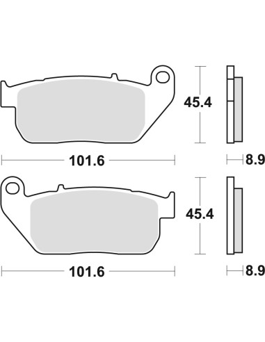 TRW LUCAS KLOCKI HAMULCOWE KH381 SINTER STREET HARLEY-DAVIDSON XL 883 03-15, XL 1200 04-13, PRZÓD