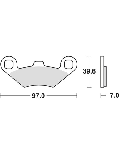 TRW LUCAS KLOCKI HAMULCOWE KH159 SINTER OFFROAD POLARIS SPORTSMAN 400 98-, SCRAMBLER 500 01-10, SPORTSMAN 700 / 800 07-09,