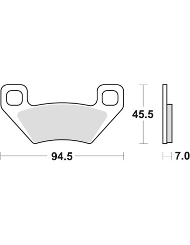 TRW LUCAS KLOCKI HAMULCOWE KH395 SINTER OFFROAD ARCTIC CAT ATV 300 10-, TRV 450 11-, TBX / TRV 500 05-, PROWLER 700 08-, TRV