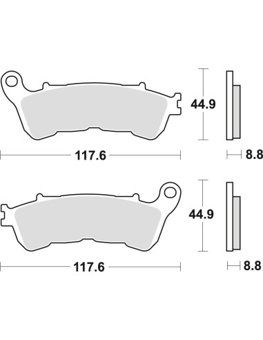 TRW LUCAS KLOCKI HAMULCOWE KH388 SINTER STREET HONDA CBF 500 04-08, CBF 600 04-15, NT 700 V 06-13, XL 700 V 08-13, XL 1000 V