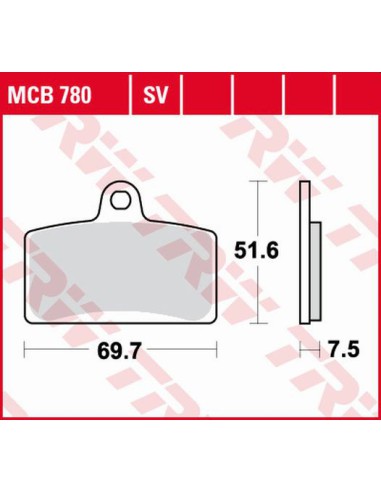 TRW LUCAS KLOCKI HAMULCOWE KH399 ORGANIC APRILIA RS4 50 11-, RS4 125 11-, TUONO 125 17-, PRZÓD